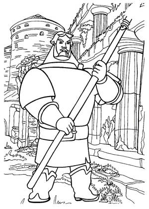 Раскраски Илья Муромец Илья Муромец — раскраска 4