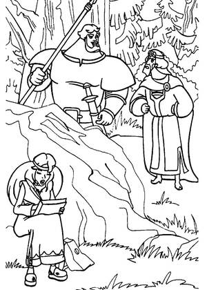 Раскраски Илья Муромец Илья Муромец — раскраска 5