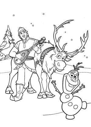 Из Новогодних мультфильмов – раскраска 1