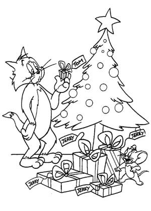 Из Новогодних мультфильмов – раскраска 12