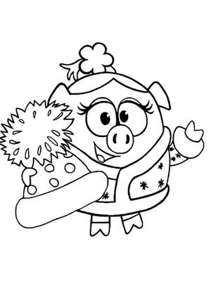 Из Новогодних мультфильмов – раскраска 39