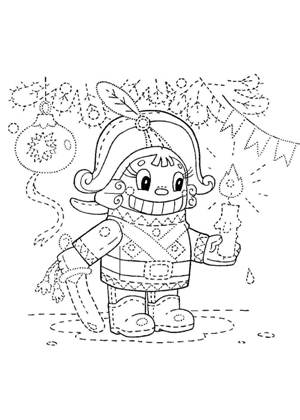 Из Новогодних мультфильмов – раскраска 42