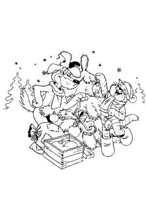 Из Новогодних мультфильмов – раскраска 44