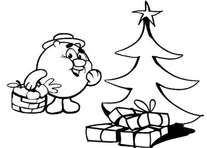 Из Новогодних мультфильмов – раскраска 50