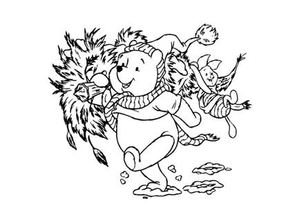 Из Новогодних мультфильмов – раскраска 51