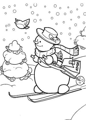 Из Новогодних мультфильмов – раскраска 59