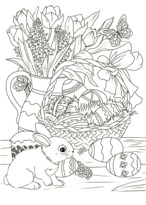 Католическая Пасха – раскраска 16