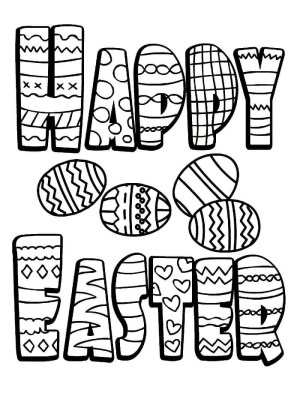 Католическая Пасха – раскраска 2
