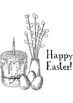 Католическая Пасха – раскраска 27