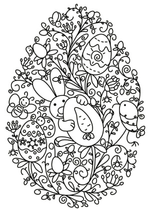 Католическая Пасха – раскраска 3