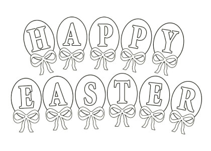 Католическая Пасха – раскраска 8