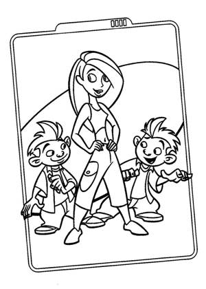 Ким пять с плюсом − раскраска 2