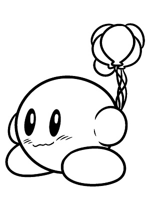 Кирби – раскраска 10