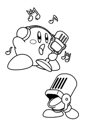 Кирби – раскраска 11