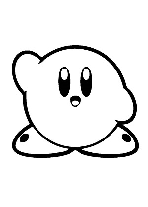 Кирби – раскраска 12