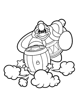 Кирби – раскраска 13
