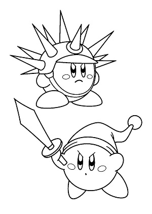 Кирби – раскраска 14