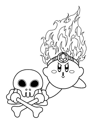 Кирби – раскраска 15