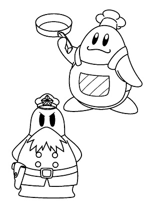 Кирби – раскраска 17