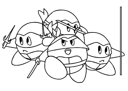 Кирби – раскраска 19