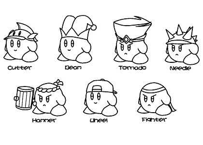 Кирби – раскраска 21