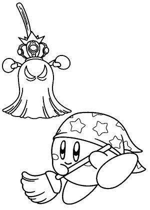 Кирби – раскраска 3