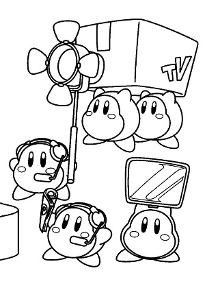 Кирби – раскраска 6