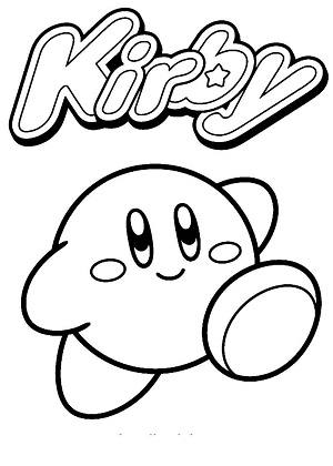 Кирби – раскраска 7