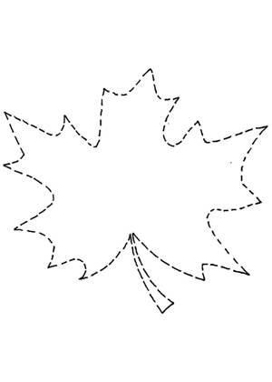 Кленовый лист – раскраска 17