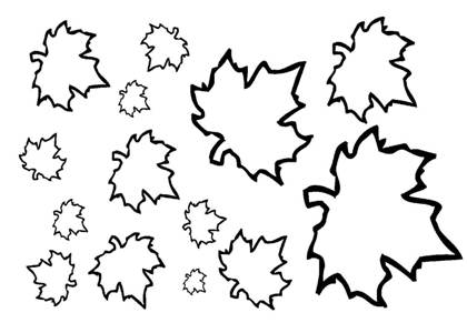 Кленовый лист – раскраска 20