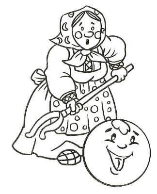 Раскраски Колобок Колобок