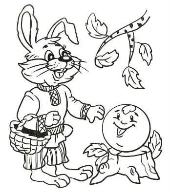 Раскраски Колобок Колобок