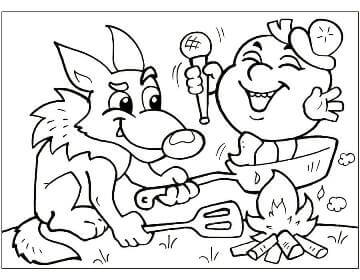 Раскраски Колобок Колобок