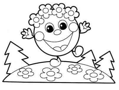 Раскраски Колобок Колобок