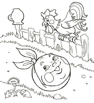 Раскраски Колобок Колобок