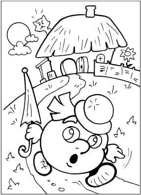 Раскраски Колобок Колобок