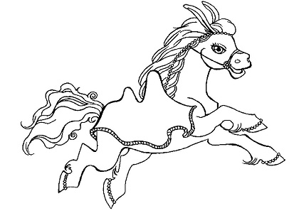 Конёк Горбунок — раскраска 10