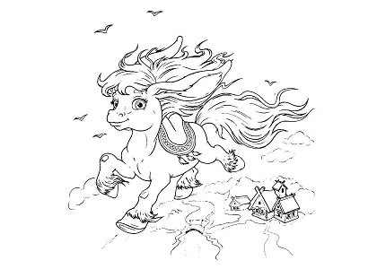 Конёк Горбунок — раскраска 11