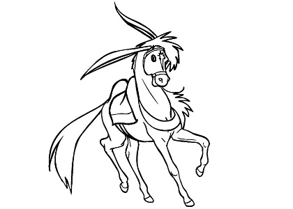 Конёк Горбунок — раскраска 12