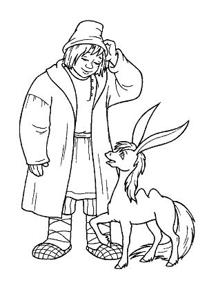 Конёк Горбунок — раскраска 3