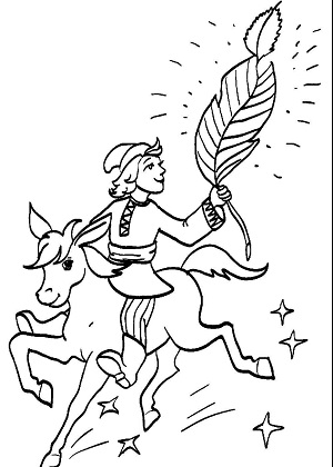 Конёк Горбунок — раскраска 4