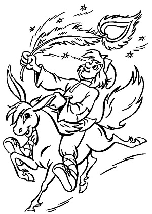 Конёк Горбунок — раскраска 5