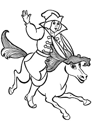 Конёк Горбунок — раскраска 9