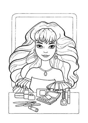 Косметика – раскраска 10