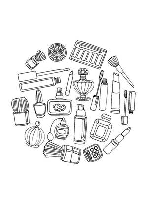 Косметика – раскраска 2