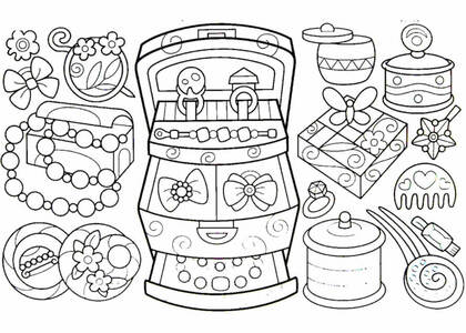 Косметика – раскраска 21