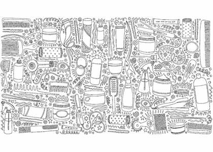 Косметика – раскраска 22