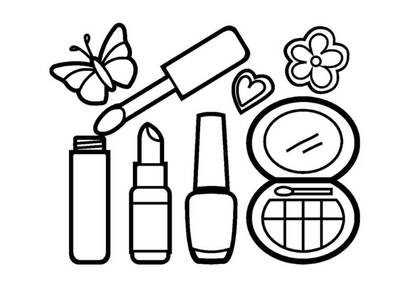 Косметика – раскраска 23