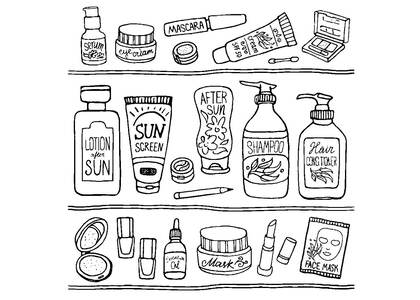 Косметика – раскраска 25