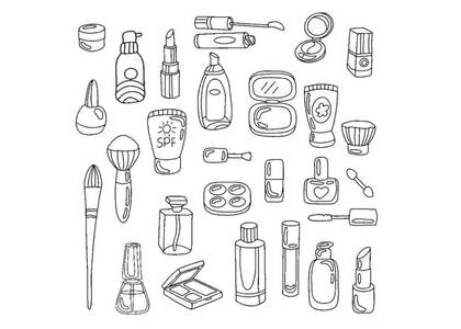 Косметика – раскраска 26